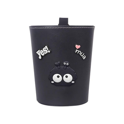 Car trash can, high-end rear hanging storage bucket for car interior, creative multifunctional umbrella storage bucket