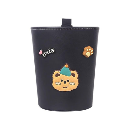 Car trash can, high-end rear hanging storage bucket for car interior, creative multifunctional umbrella storage bucket