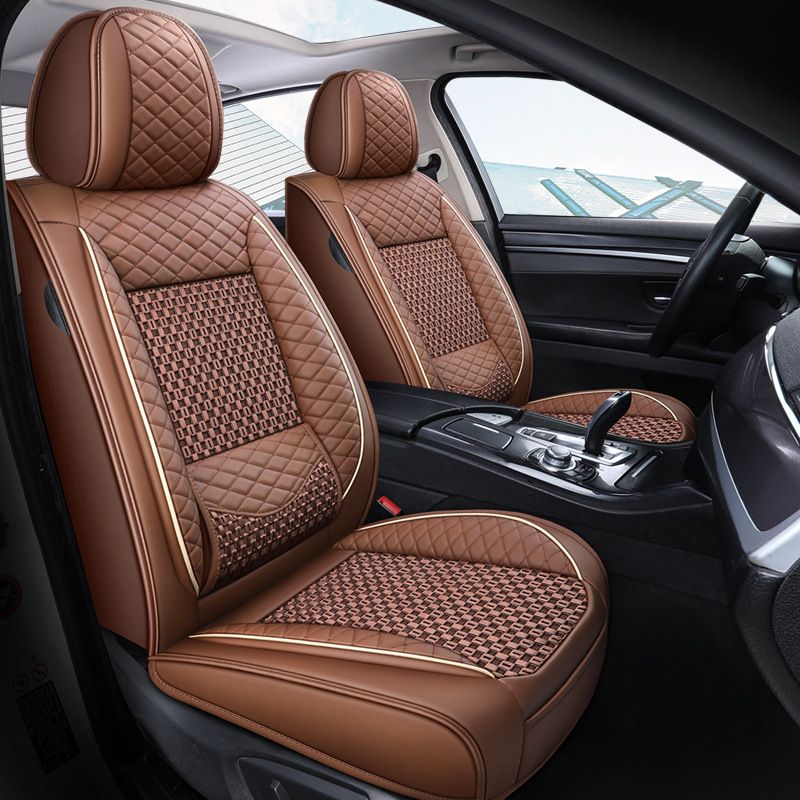 Full package ice silk fixed waist support universal car seat cushion summer breathable seat cushion cover