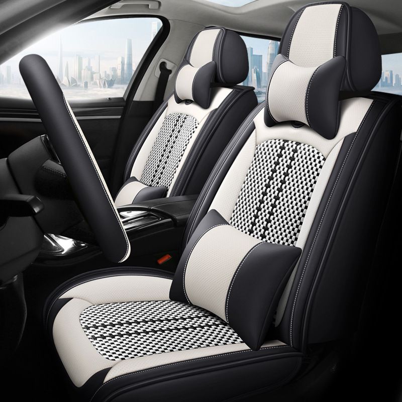 Car seat cushion leather seat cover seat cushion full package four seasons 24 new car seat cover
