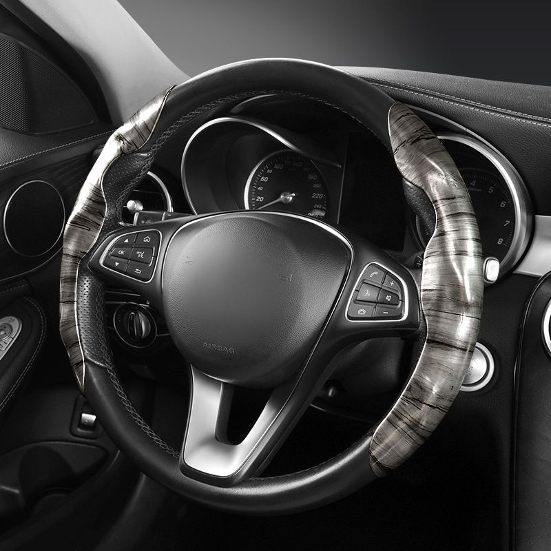 Sweat-absorbing, anti-slip and wear-resistant car steering wheel cover. Elegant maple wood handle cover for all seasons