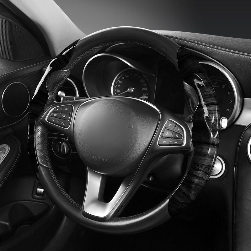 Sweat-absorbing, anti-slip and wear-resistant car steering wheel cover. Elegant maple wood handle cover for all seasons